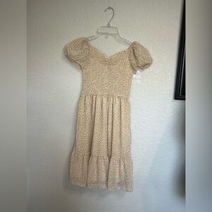 Jessica Simpson Cream Smocked Dress